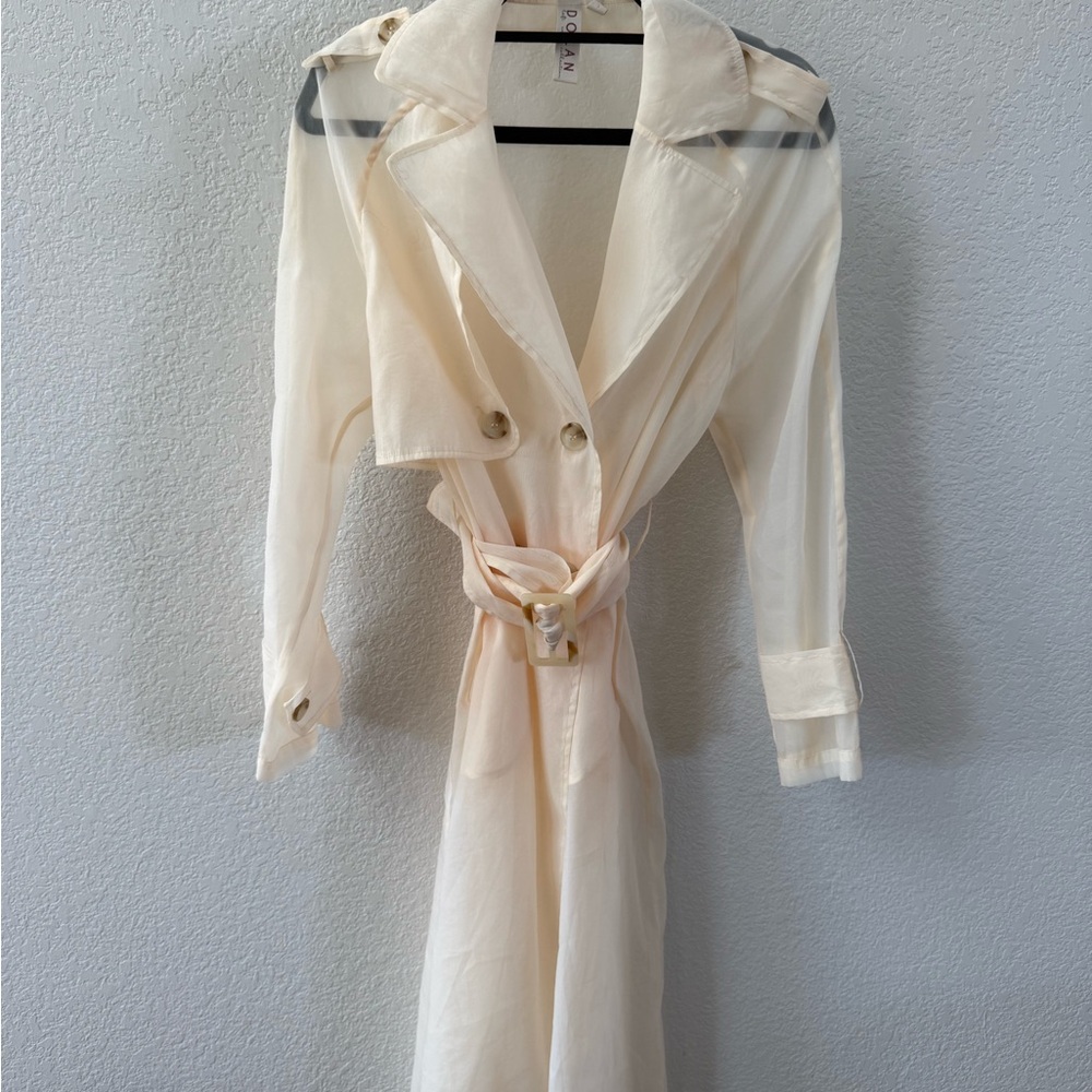 dolan Cream Lightweight Trench Coat